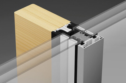 THERM+ H-I timber curtain wall