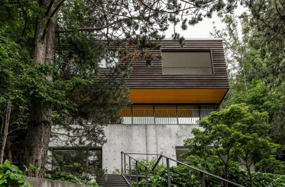 Courtyard House on a Steep Site