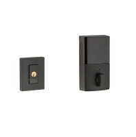 Contemporary Evolved Deadbolt with 5162 Lever in Satin Black