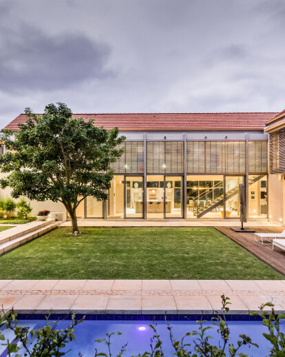 Courtyard on a coastal hill