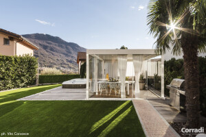 Outdoor spa area in the Lugano hills