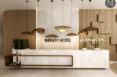 Interior design reception hotel