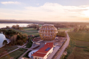 Wooden Sphere Steinberg am See