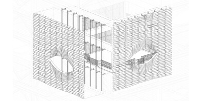 Steel louvre detailing