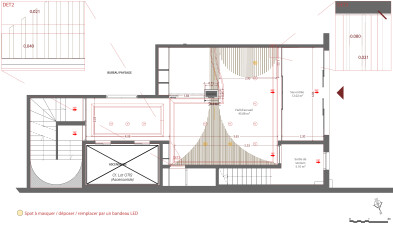 Hall d'accueil tertiaire Celling plan