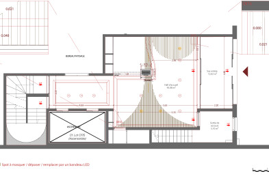 Hall d'accueil tertiaire Celling plan