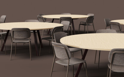 Big Round Modular Table System by De Vorm