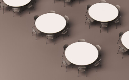 Big Round Modular Table System by De Vorm