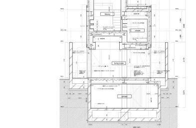 House on maple-tree hills: Façade-detailed Section