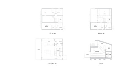 House in Todoroki Floor Plan & Section