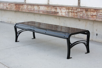 WP1-1110 Onyx  Westport Backless Cast End bench