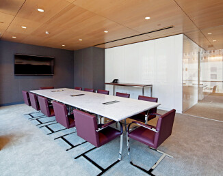 A conference room within the Prudential building in Newark, New Jersey