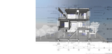 Corrugated-Sheet House section rendering