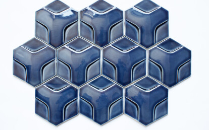 ModCraft Hexon Tile in Pacific Blue Glaze