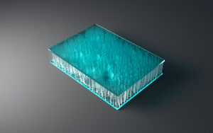 Translucent Honeycomb panels - chaos AIR-board UV PC color