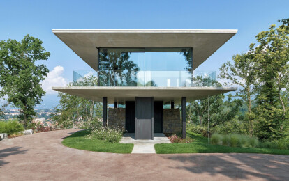 Federico Delrosso places Glass House inspired home on top of Italian ruins