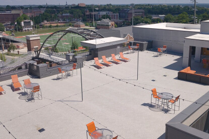 Duradek Ultra Heritage Agate Vinyl Rooftop Terrace at the Lofts at Mercer Landing.