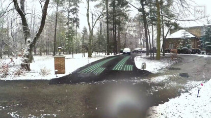 Timelapse of Snow Melting system in use under a driveway