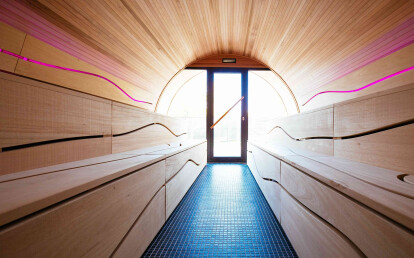 24-person outdoor traditional sauna