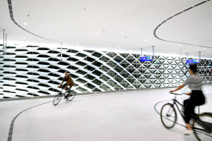 In the Hague, bike parking takes on a museum-like experience