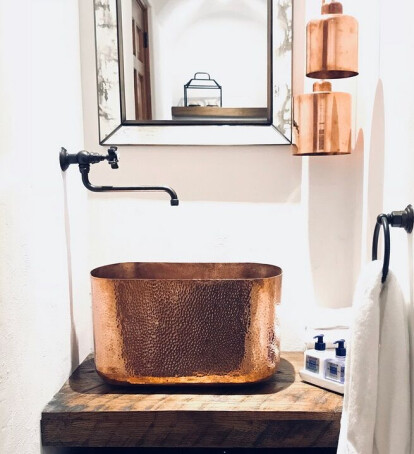 Copper Bathroom Sink - Lola