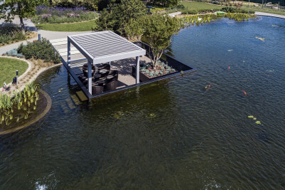 Enjoy an outdoor café feel in the water