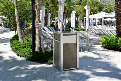 Oahu Modern Commercial Recycling or Trash Receptacle