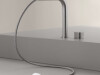 NEU55 - Two-hole mixer with swiveling spout and pull-out Delrin® hand shower. Removable spout for under-window installation