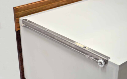 Weatherproof drawer with stainless steel supports