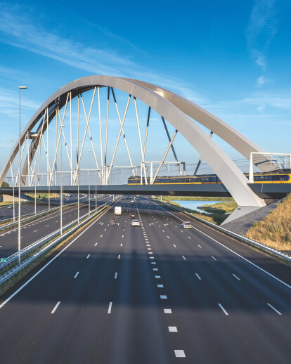 Zandhazenbrug, spoorbrug Muiderberg