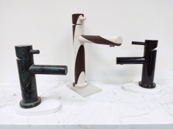 Monolithic marble taps