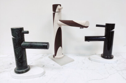 Monolithic marble taps