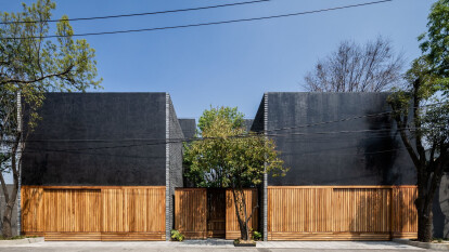 Monolithic forms of Carrizal provide spacious private homes within tight urban constraints