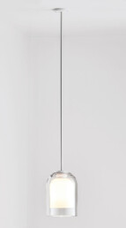 Lumi Pendant Matte White with clear/white shade