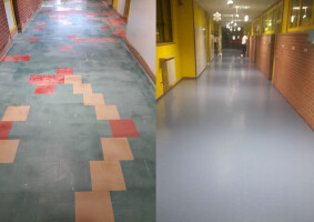 Restoration of resilient flooring