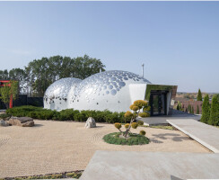 Japanese rock garden and exterior Baan Bubble