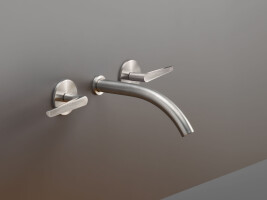 FLG10 - Wall mounted dual handle mixer with spout L. 170 mm