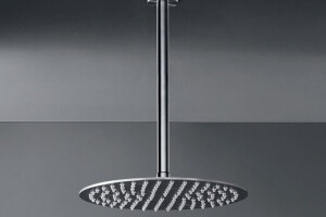 FRE35 - Round adjustable shower head with transparent silicone nozzles and pressure regulator