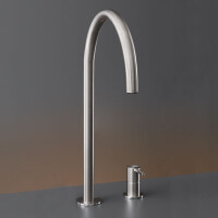 INV46 - Two-hole mixer with swivelling spout and pull-out hand shower H. 460 mm