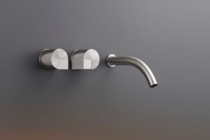 DET21 - Wall mounted dual handle mixer with spout L. 170 mm