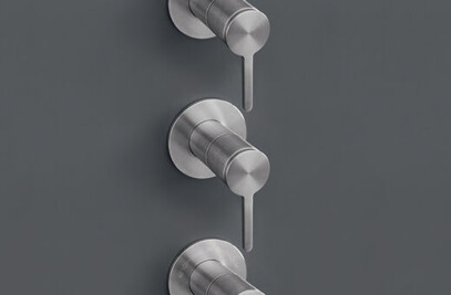 INV122 - Thermostatic shower mixer set with 2 shut-off valves