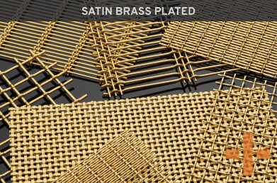 Satin Brass Plated Finish for wire mesh