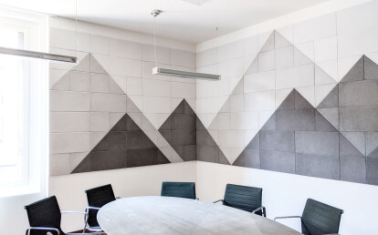 Meeting room Rettangolo60, TRiangolo (triangle) and Qudrato30 (square shape) milleforma