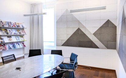 Acoustic tile for a aesthetic wall covering
