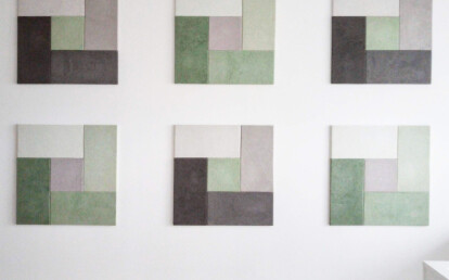 90x90 cm panels composed by Rettangolo 60 e quadrato30