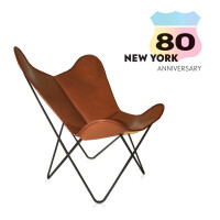 Anniversary edition: Hardoy Butterfly Chair ORIGINAL leather saddle