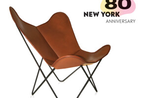 Anniversary edition: Hardoy Butterfly Chair ORIGINAL leather saddle