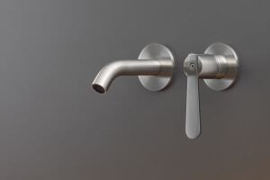 LTZ21 - Wall mounted mixer with spout L. 125 mm