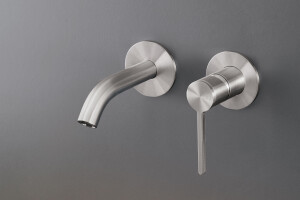 INV20 - Wall mounted mixer with spout L. max. 125 mm