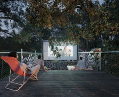 Open air living room, summer cinema